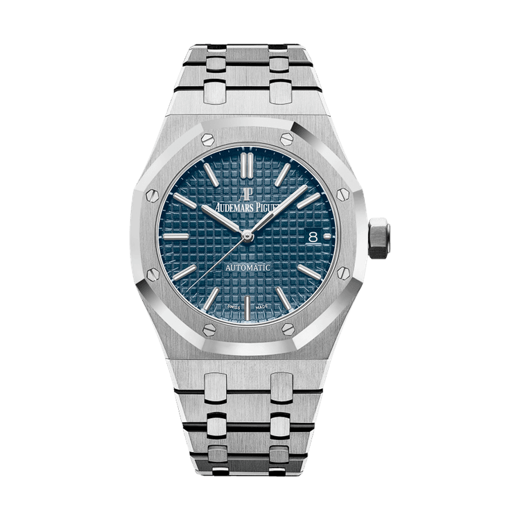 Audemars piguet royal oak 15450st blue dial best sale